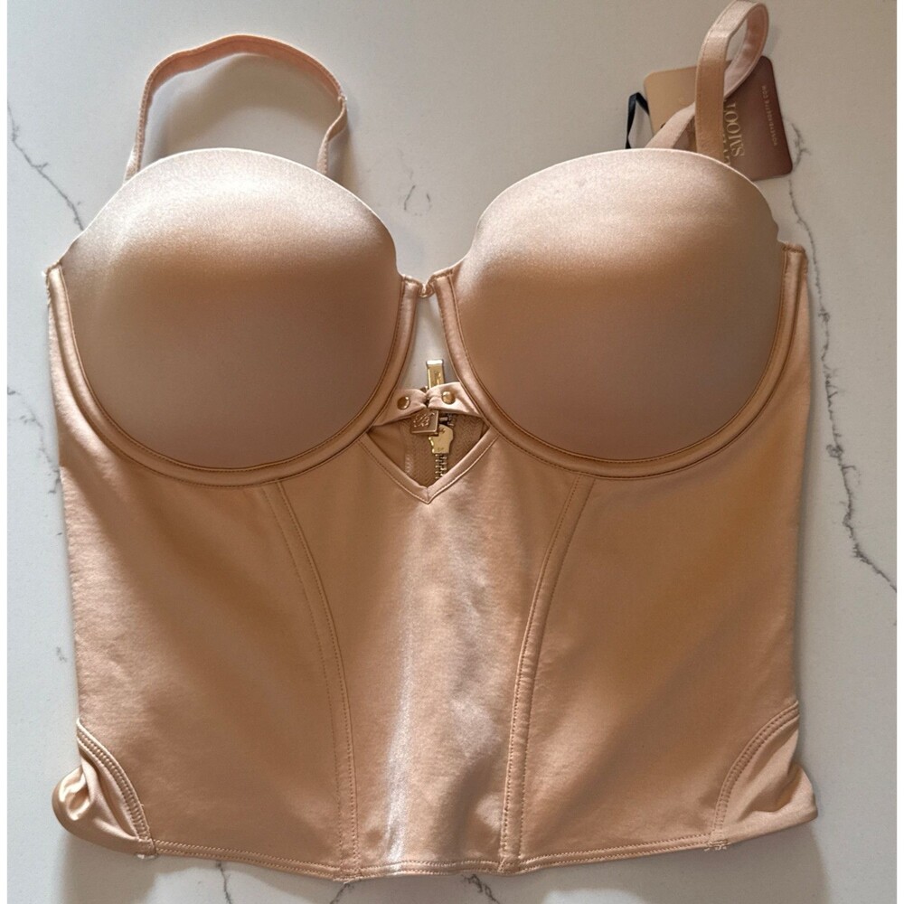 Honey Birdette Everyday Smooths Almond Bustier 32G NWT